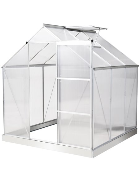 Outsunny 6 x 6 ft Walk-In Polycarbonate Greenhouse 845-334V01 - pic 37929 | FastDaddyshop