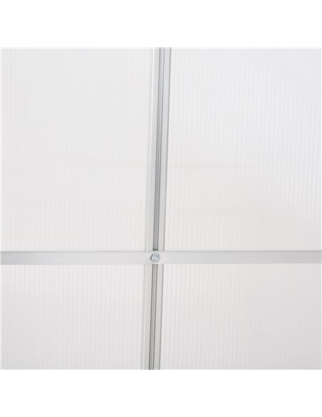 Outsunny 6 x 6 ft Walk-In Greenhouse Polycarbonate Lean to Greenhouse Grow House w/ Aluminium Frame, Sliding Door, Adjustable Wi - pic 37936 | FastDaddyshop