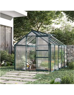 Outsunny Aluminium Frame Large Walk-In Greenhouse (10ft x 6ft) 845-059V01 2