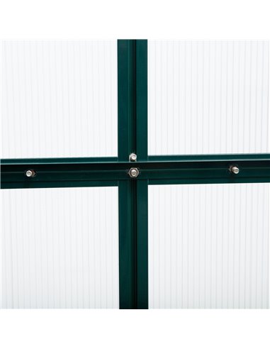 Outsunny Aluminium Frame Greenhouse Large Walk-In Greenhouse Garden Plants Grow Galvanized Base w/ Slide Door (10ft x 6ft) 845-0