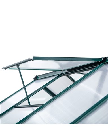 Outsunny Aluminium Frame Greenhouse Large Walk-In Greenhouse Garden Plants Grow Galvanized Base w/ Slide Door (10ft x 6ft) 845-0