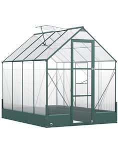 Outsunny 6 x 8ft Garden Walk-in Polycarbonate Greenhouse 845-421V02