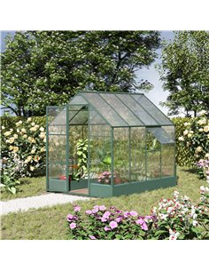 Outsunny 6 x 8ft Garden Walk-in Polycarbonate Greenhouse 845-421V02 2