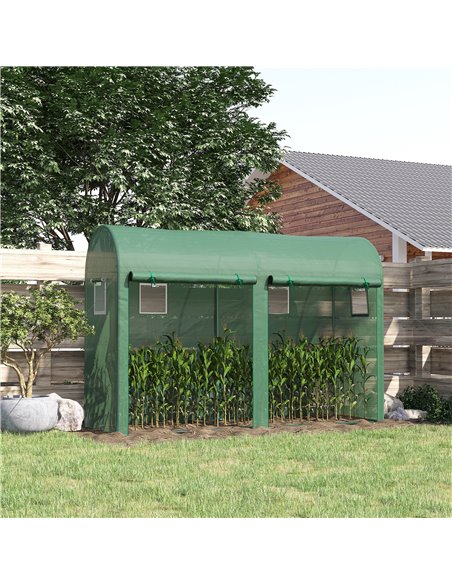 Outsunny Garden Plant Tomato Growth Greenhouse, Green, 3L x 1W x 2H (m) 845-416 - pic 38002 | FastDaddyshop