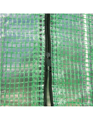 Outsunny Garden Plant Tomato Growth Greenhouse W/ Double Doors & 4 Windows  PE Cover Steel Frame Green, 3L x 1W x 2H (m) 845-416