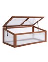 Outsunny Wooden Framed Polycarbonate Greenhouse, Brown 845-471