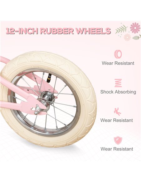 HOMCOM Kids Balance Bikes Toddler No Pedal Training Bicycle for 3-6 Year Old Boys Girls pink - pic 3802 | FastDaddyshop