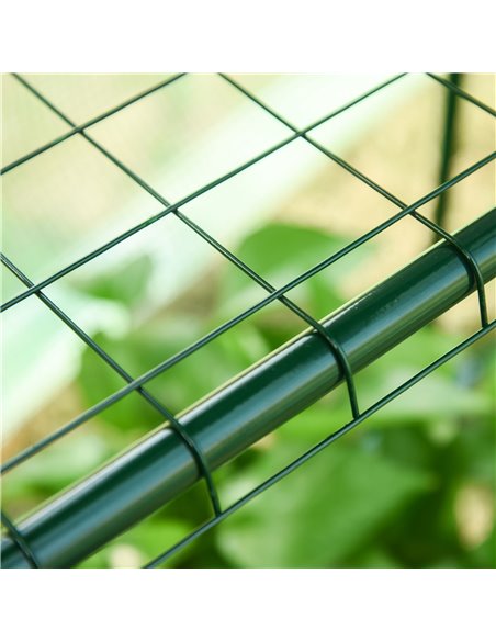 Outsunny Outdoor Walk-In Lean to Wall Tunnel Greenhouse with Zippered Roll Up Door PE Cover Green 214L x 120W x 215Hcm 845-304V0 - pic 38045 | FastDaddyshop
