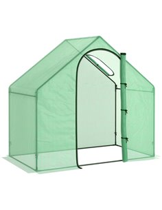 Outsunny Walk in Greenhouse Garden Grow House, Green 845-154V01