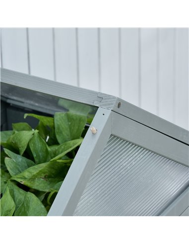 Outsunny 3-Tier Wooden Cold Frame Greenhouse Garden Polycarbonate Grow House w/ Adjustable Shelves, Double Doors, 80 x 47 x 138c