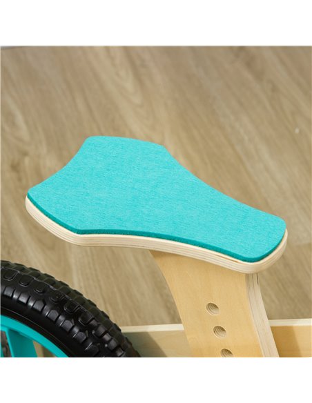 HOMCOM Kids Balance Bike 12 Inch Wooden No Pedal Bicycle with Adjustable Seat EVA Wheels for 3-6 Years Boys Girls, White - pic 3812 | FastDaddyshop