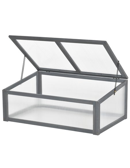 Outsunny Wooden Framed Polycarbonate Greenhouse, Grey 845-471GY - pic 38127 | FastDaddyshop