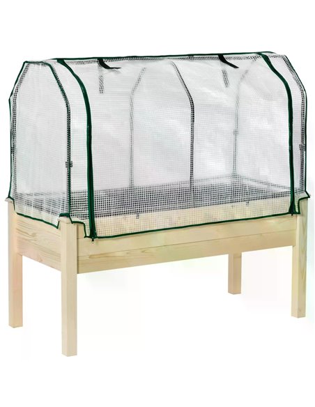 Outsunny Outdoor Elevated Wood Planter Box, Nature Wood Color 845-364 - pic 38136 | FastDaddyshop