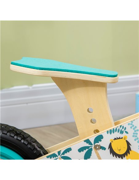 HOMCOM Kids Balance Bike 12 Inch Wooden No Pedal Bicycle with Adjustable Seat EVA Wheels for 3-6 Years Boys Girls, White - pic 3814 | FastDaddyshop