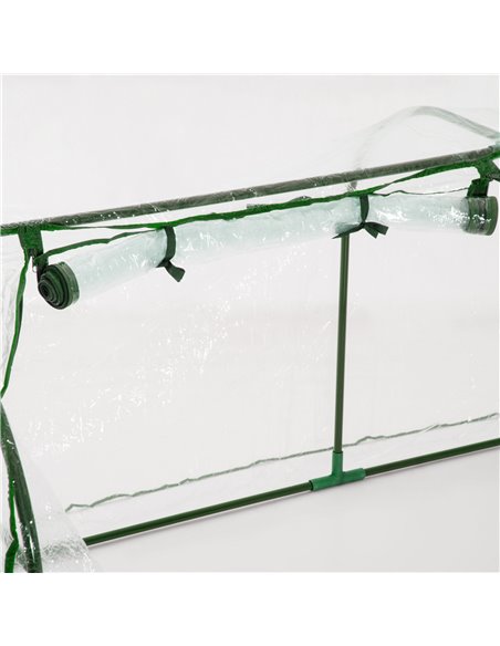 Outsunny Tunnel Greenhouse Green Grow House for Garden Outdoor, Steel Frame, PE Cover, Transparent, 200 x 100 x 80cm 845-305V02 - pic 38162 | FastDaddyshop