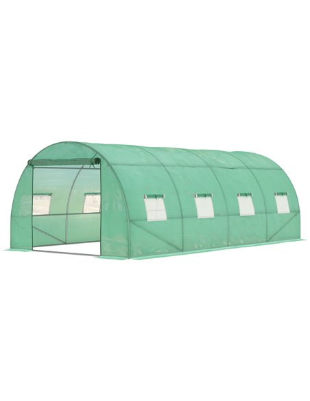 Outsunny 6 x 3 m Large Walk-In Polytunnel Greenhouse, Green 845-145V01 - pic 38163 | FastDaddyshop