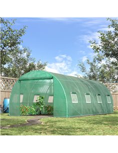 Outsunny 6 x 3 m Large Walk-In Polytunnel Greenhouse, Green 845-145V01 2