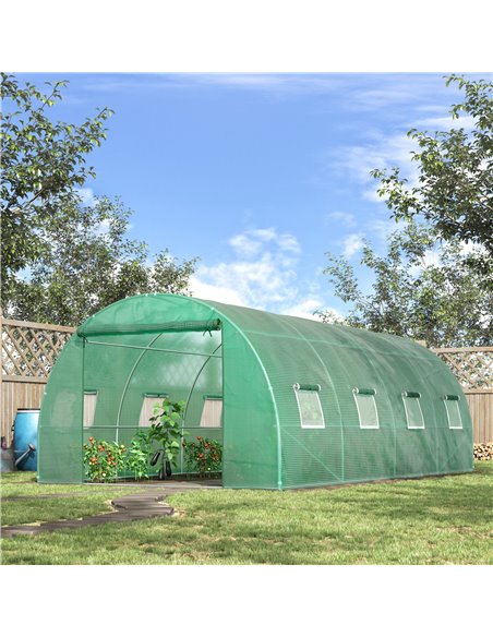 Outsunny 6 x 3 m Large Walk-In Polytunnel Greenhouse, Green 845-145V01 - pic 38164 | FastDaddyshop