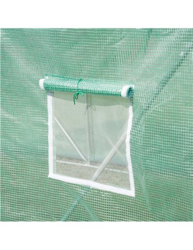 Outsunny 6 x 3 m Large Walk-In Polytunnel Greenhouse, Green 845-145V01