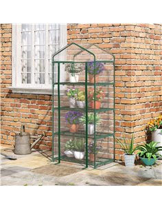 Outsunny 4 Tiers Mini Portable Greenhouse, Transparent Clear Cover, 845-228V03 2