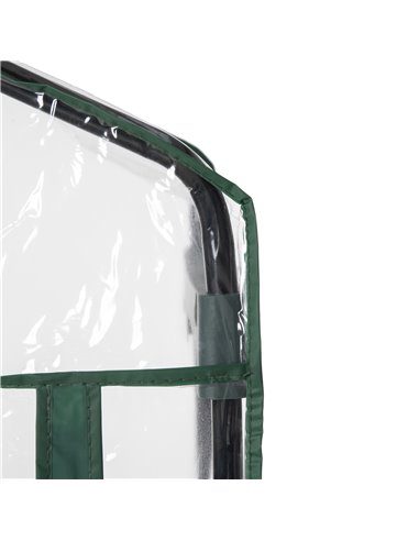 Outsunny 4 Tiers Mini Portable Greenhouse Plant Grow Shed Metal Frame Transparent Clear Cover 160H x 70L x 50Wcm 845-228V03