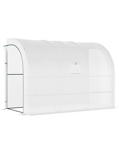 Outsunny Outdoor Walk-In Greenhouse, Plant Nursery, White 845-302V01