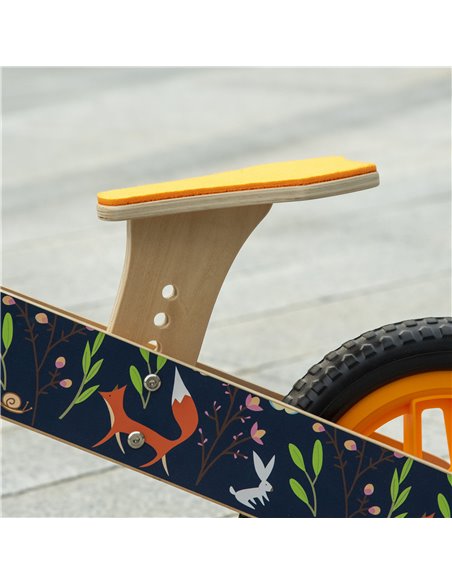 HOMCOM Kids Balance Bike 12 Inch Wooden No Pedal Bicycle with Adjustable Seat EVA Wheels for 3-6 Years Boys Girls, Black - pic 3820 | FastDaddyshop