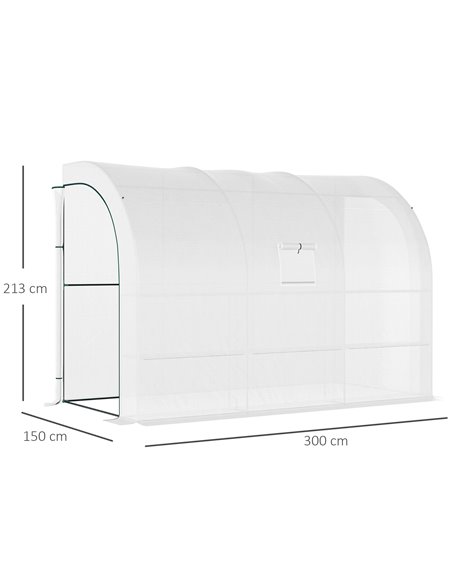 Outsunny Outdoor Walk-In Greenhouse, Plant Nursery, White 845-302V01 - pic 38201 | FastDaddyshop
