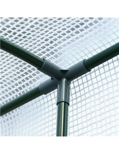 Outsunny Outdoor Walk-In Lean to Wall Greenhouse, White 845-304V03WT