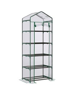 Outsunny 5 Tier Greenhouse Outdoor Flower Stand, Transparent 845-383V01