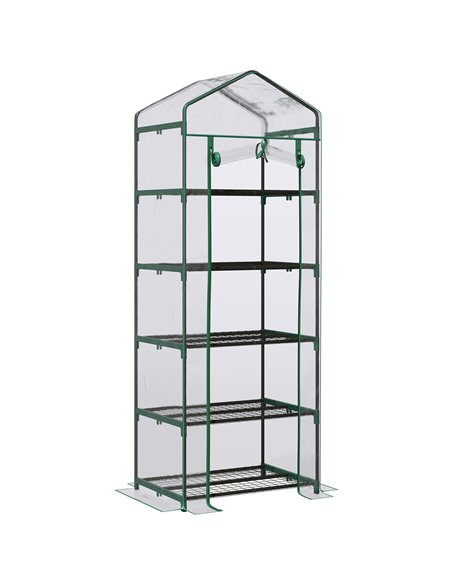 Outsunny 5 Tier Greenhouse Outdoor Flower Stand, Transparent 845-383V01 - pic 38217 | FastDaddyshop