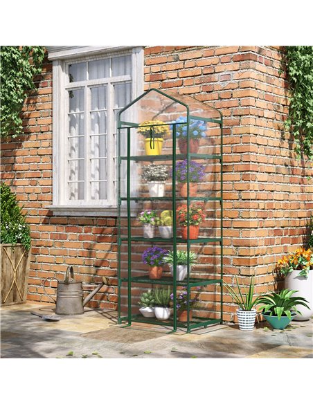 Outsunny 5 Tier Greenhouse Outdoor Flower Stand, Transparent 845-383V01 - pic 38218 | FastDaddyshop