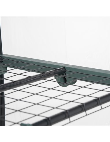 Outsunny 5 Tier Greenhouse Outdoor Flower Stand PVC Cover Portable Shed Metal Frame Transparent 69 x 49 x 193cm 845-383V01