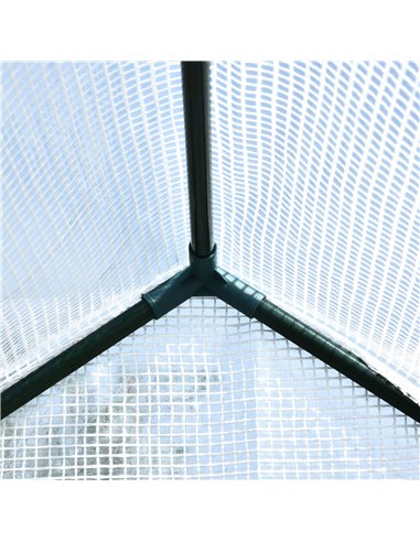 Outsunny Walk in Garden Greenhouse with Shelves Polytunnel Steeple Grow House 186L x 120W 190Hcm White 845-306V01