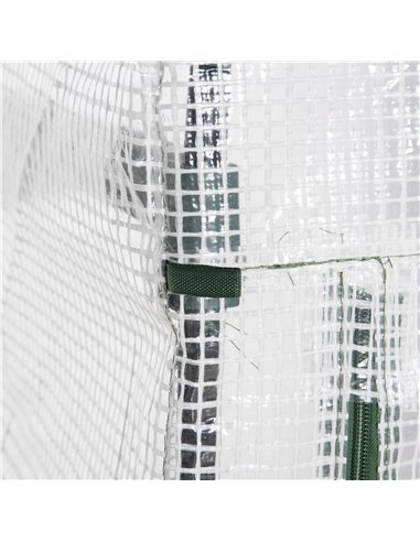 Outsunny 4 Tier Mini Greenhouse, Portable Green House with Steel Frame, PE Cover, Roll-up Door, 70 x 50 x 160 cm, White 845-228V