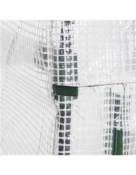 Outsunny 4 Tier Mini Greenhouse, Portable Green House with Steel Frame, PE Cover, Roll-up Door, 70 x 50 x 160 cm, White 845-228V - pic 38251 | FastDaddyshop