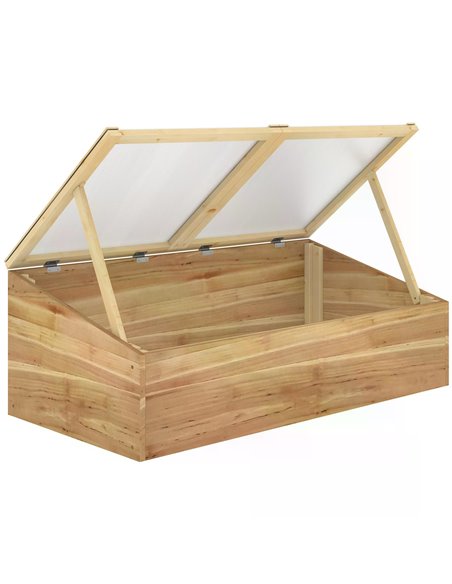 Outsunny Wooden Cold Frame Polycarbonate Greenhouse, Natural 845-538ND - pic 38253 | FastDaddyshop