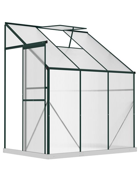 Outsunny Walk-In Lean to Polycarbonate Greenhouse, Green 845-391V02 - pic 38271 | FastDaddyshop
