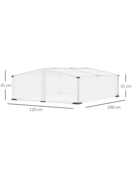 Outsunny Cold Frame Polycarbonate Greenhouse, Silver 845-537SR - pic 38300 | FastDaddyshop