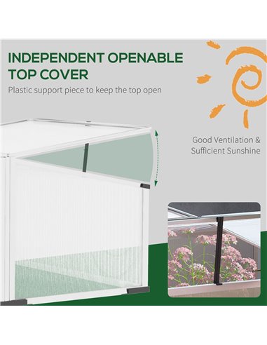 Outsunny Cold Frame Polycarbonate Greenhouse, Silver 845-537SR