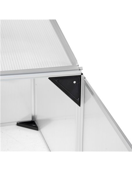 Outsunny Cold Frame Greenhouse Polycarbonate Greenhouse Aluminium Grow House w/ Independent Opening Tops for Plants, 120 x 100 x - pic 38305 | FastDaddyshop