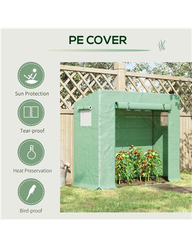 Outsunny Garden Greenhouse with PE Plant Cover, Green 845-144V01