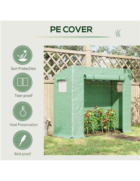 Outsunny Garden Greenhouse with PE Plant Cover, Green 845-144V01 - pic 38310 | FastDaddyshop