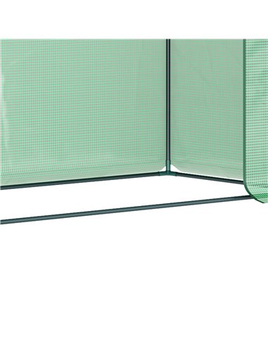 Outsunny Garden Greenhouse with PE Plant Cover, Windows and Zipper Door for Fruit and Veg 198L x 77W x 149-168H cm 845-144V01