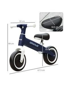 AIYAPLAY Balance Bike with Adjustable Seat for 1.5 - 3 Years Old - Blue 2
