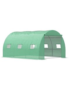 Outsunny Walk-In Polytunnel Greenhouse, Green 845-562