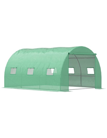 Outsunny Walk-In Polytunnel Greenhouse, Green 845-562 - pic 38325 | FastDaddyshop