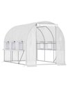 Outsunny 3 x 2 x 2m Walk-in Tunnel Greenhouse, White 845-611WT