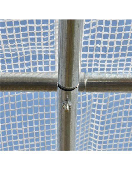 Outsunny 3 x 2 x 2m Walk-in Tunnel Greenhouse, Polytunnel Tent with PE Cover, Zippered Roll Up Door and 6 Mesh Windows, White 84 - pic 38368 | FastDaddyshop