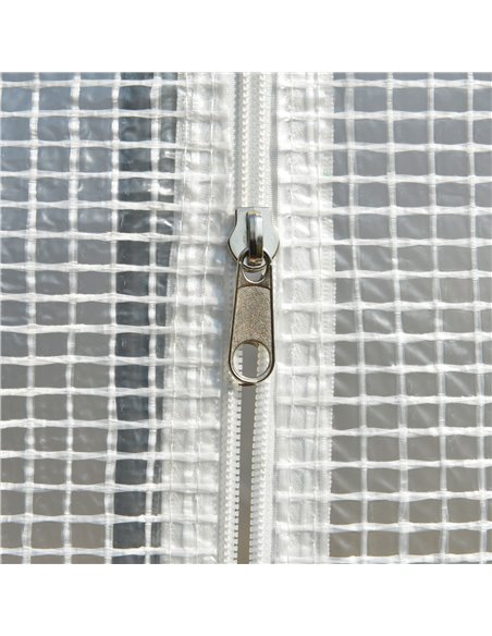 Outsunny 3 x 2 x 2m Walk-in Tunnel Greenhouse, Polytunnel Tent with PE Cover, Zippered Roll Up Door and 6 Mesh Windows, White 84 - pic 38369 | FastDaddyshop